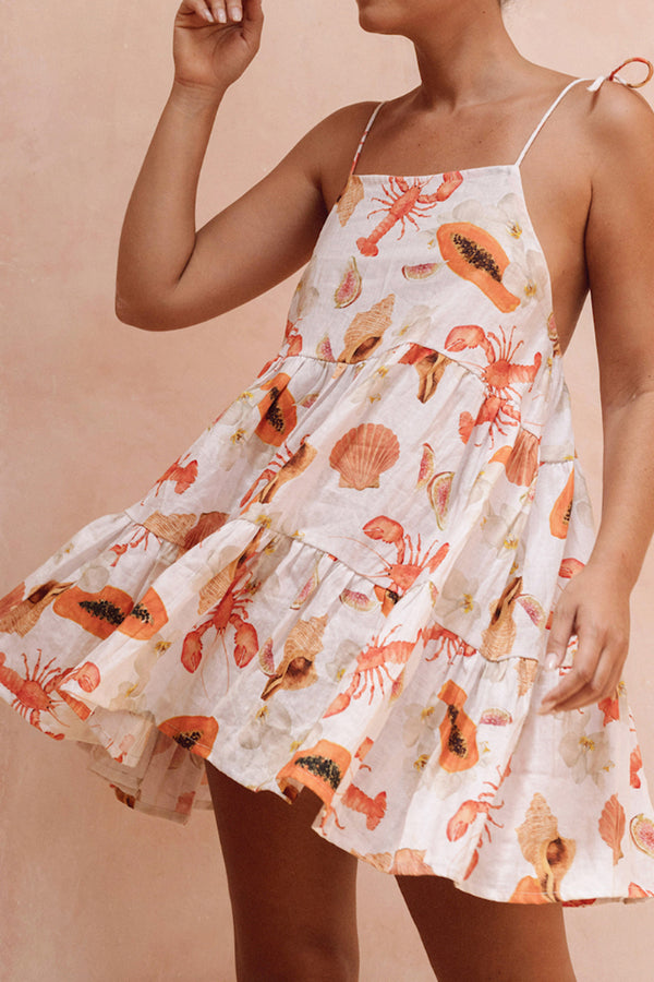 Mini-robe à imprimé crabe