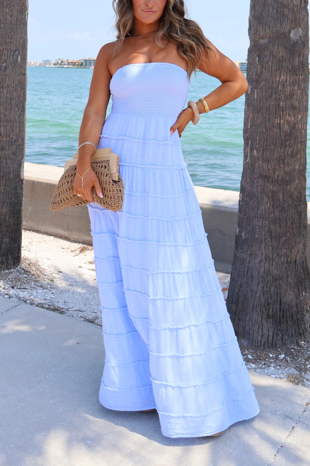 Blue Buttercup Tiered Maxi Dress
