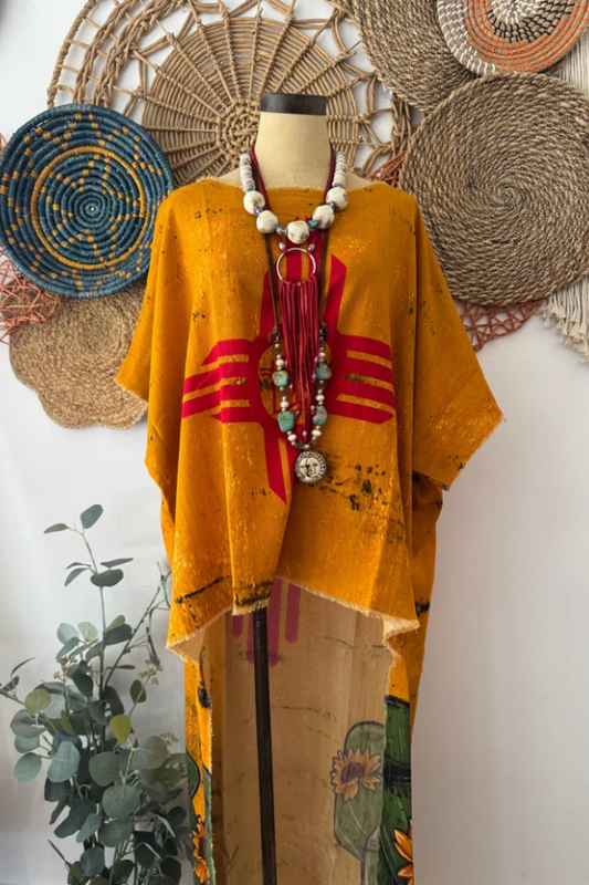 Desert Bliss Linen Tunic Hi Lo Top