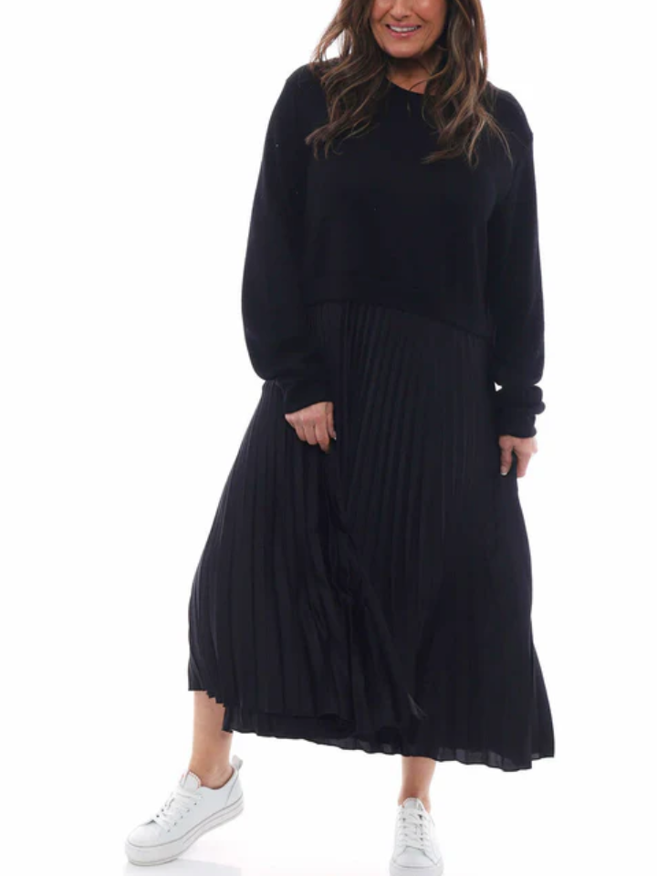 Robe pull plissée