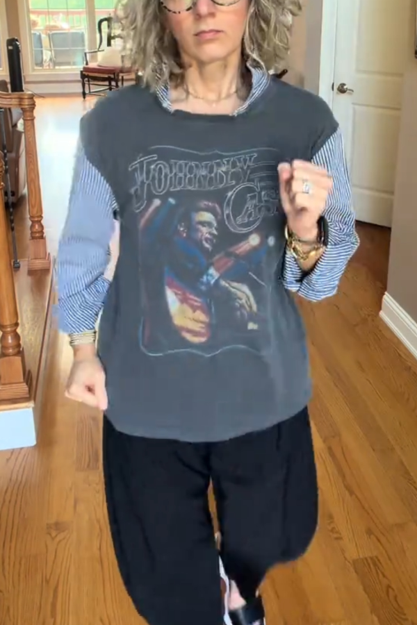 Johnny Cash Recycled Top