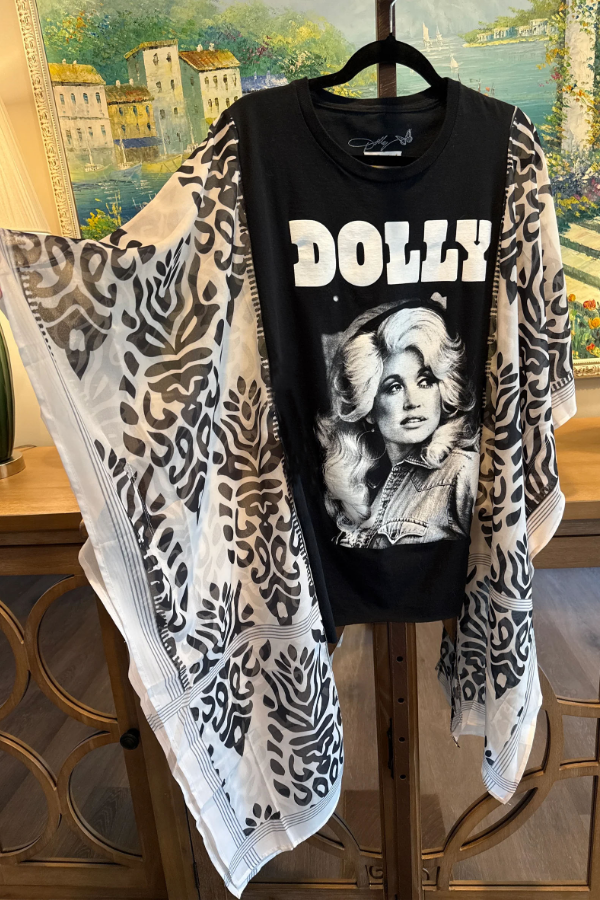 Roper Band Tee Dolly Parton Print Mix & Match Tee(No Patch)