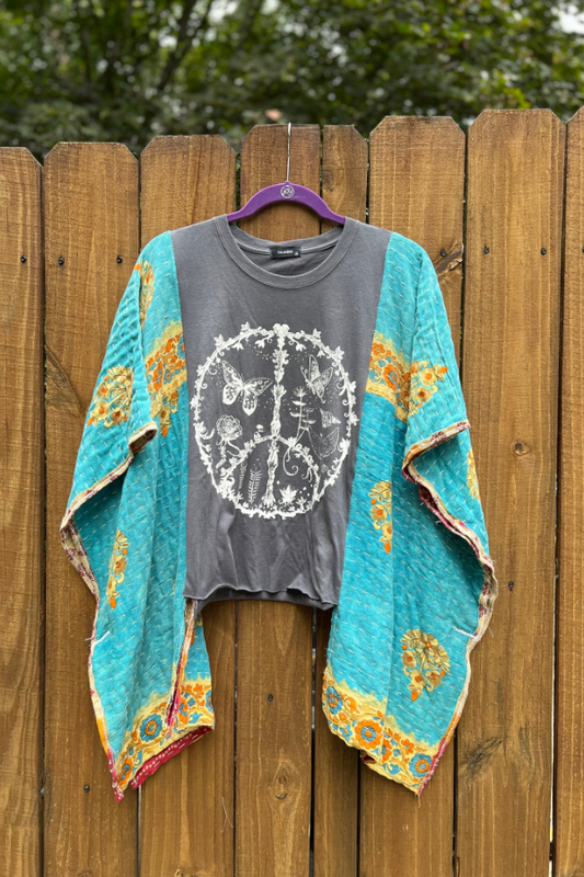 PEACE turquoise Mix & Match Tee