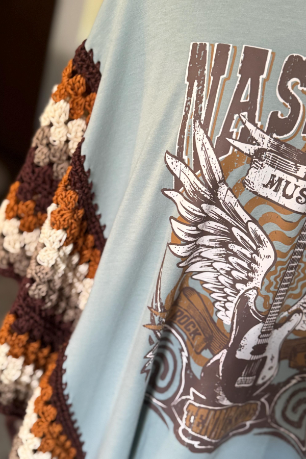 Nashville Mix And Match Dolman Sleeve T-shirt Top