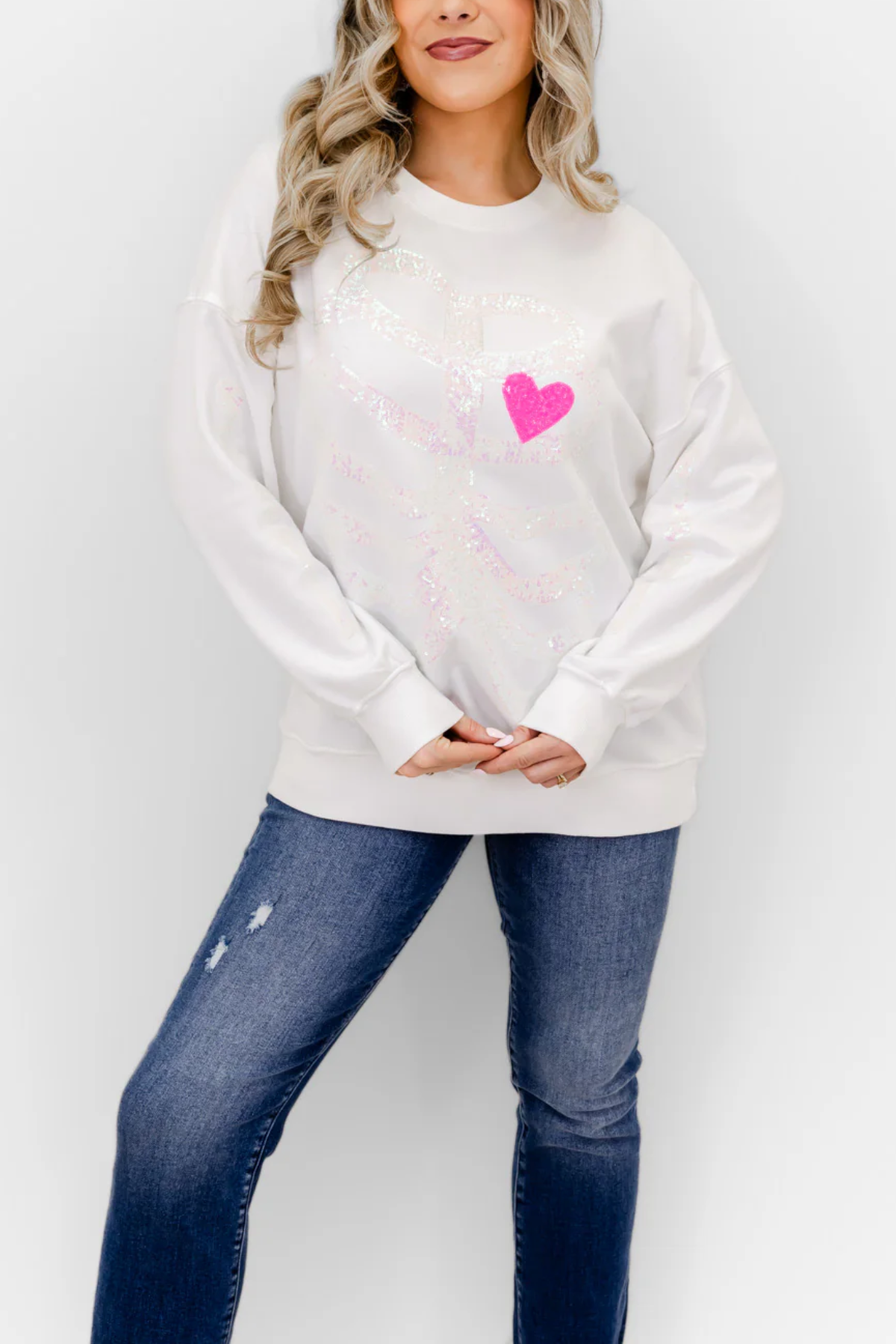 Skeleton Sequin Embellished Sweatshirt