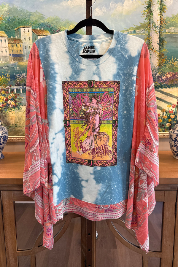 Janis Joplin  Roper Band Dolman Sleeve Print Mix & Match Tee(No Patch)