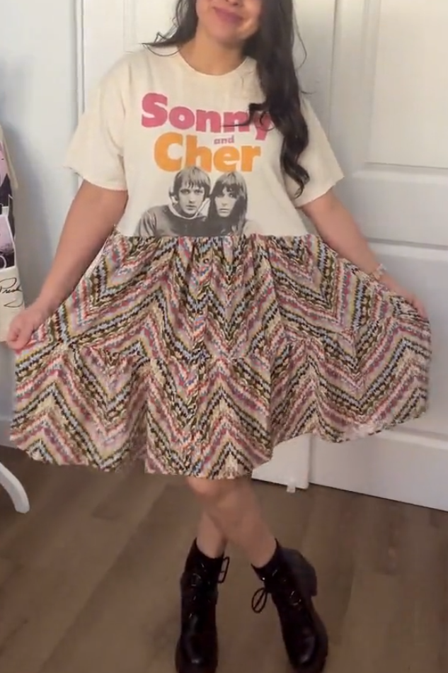 Sonny and Cher T-shirt Dress