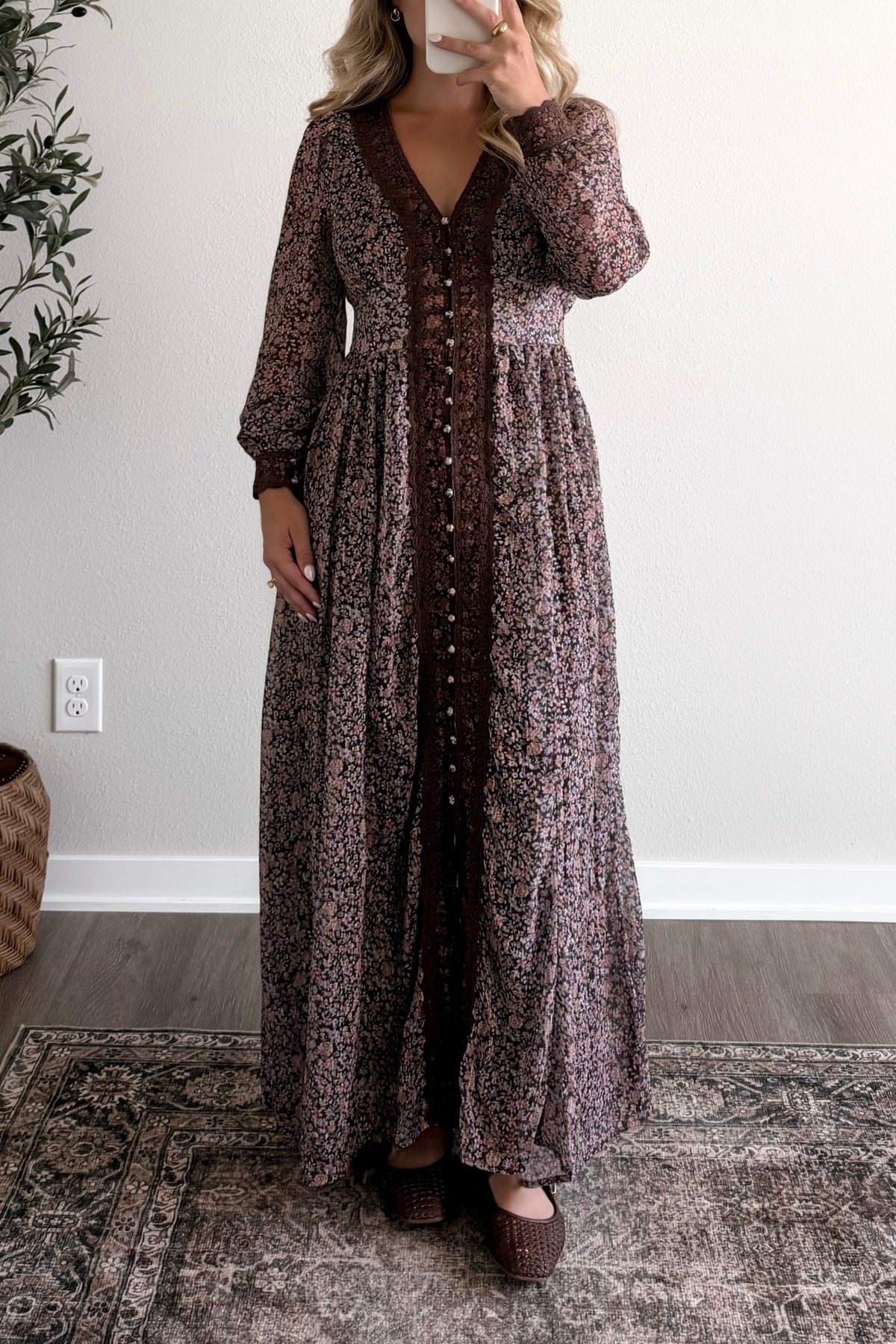 Gather Here Floral Maxi Dress