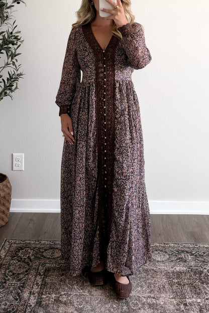 Gather Here Floral Maxi Dress