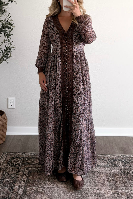Gather Here Floral Maxi Dress