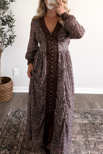 Gather Here Floral Maxi Dress