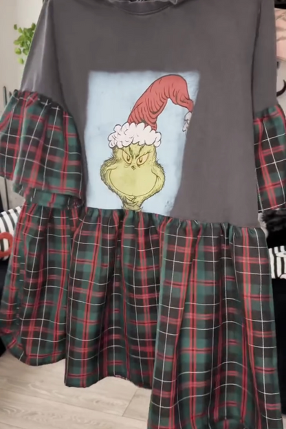 Green Hair Monster Grinch Recycled Dress