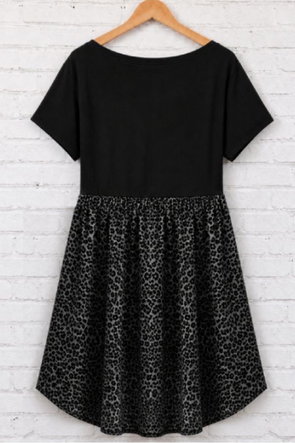 "Johnny Cash" Black Upcycled Dress
