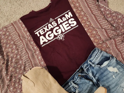 Texas A & M Aggies Bohemian T-shirt (no Back Pocket)