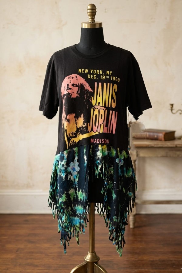 Janis Joplin Recycled Top