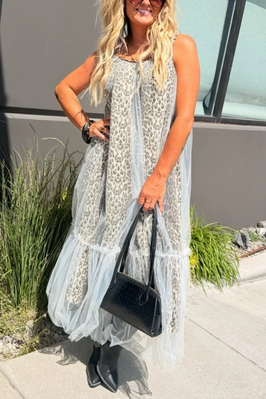Leopard Mesh & Tulle Keepsake Dress