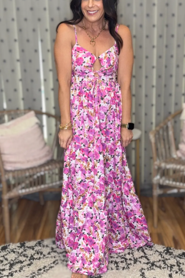 Blossom & Breeze Cutout Maxi Dress