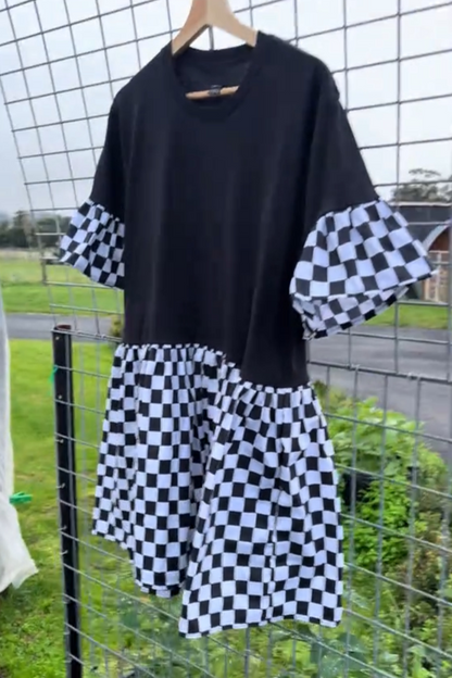 Solid Color Recycled Dress