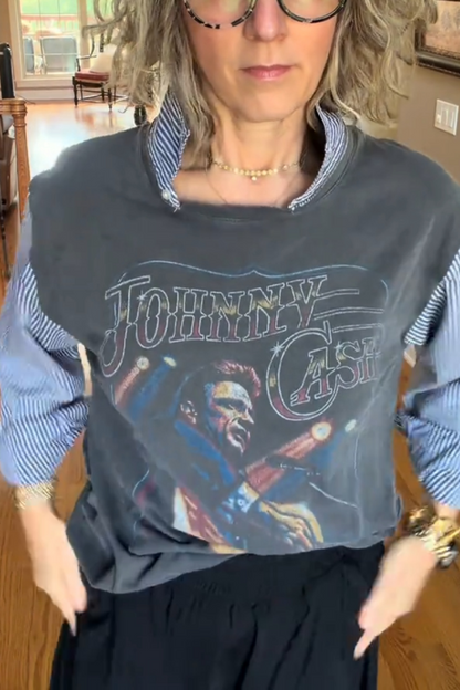 Johnny Cash Recycled Top