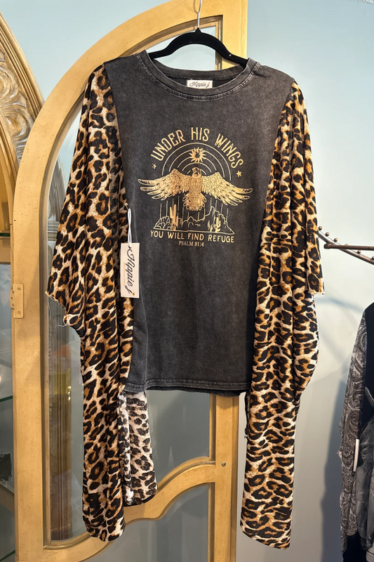 Recycled Saints-Print Bat-Sleeve Tee