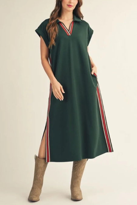 Sporty‑chic Midi Dress