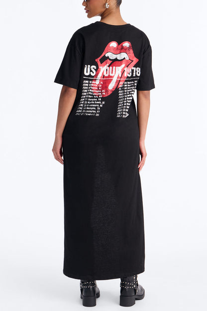 The Rolling Stones High Low Tee - Black