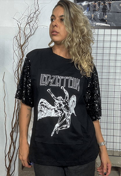Led Zeppelin Sequined Sleeve Tee