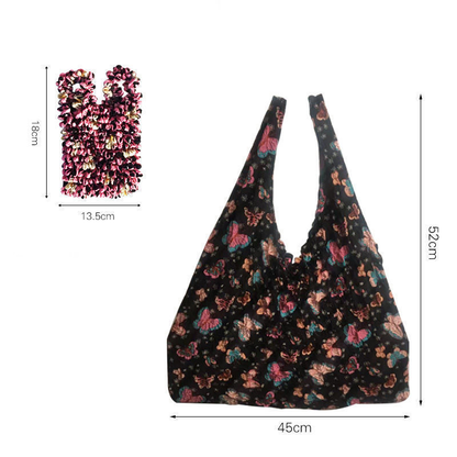 Sac rétractable à main à motif floral