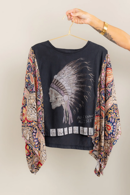Native American Skull Headdress Indian Chief Mix & Match Tee