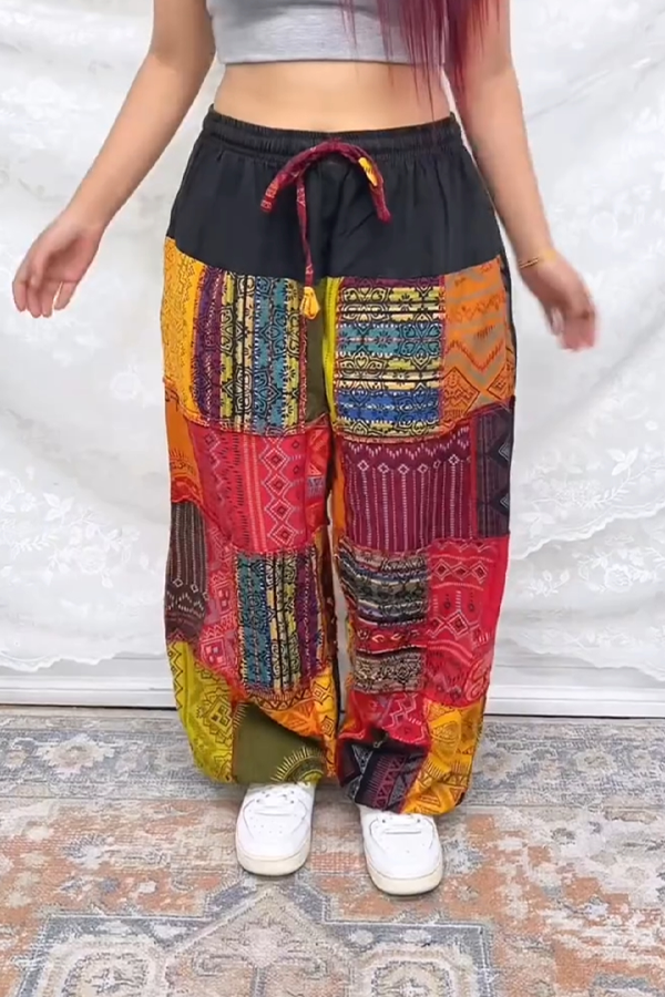 Women's Multicolor Printed Trousers