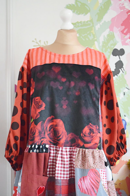 Red Hippie Recycled Dress
