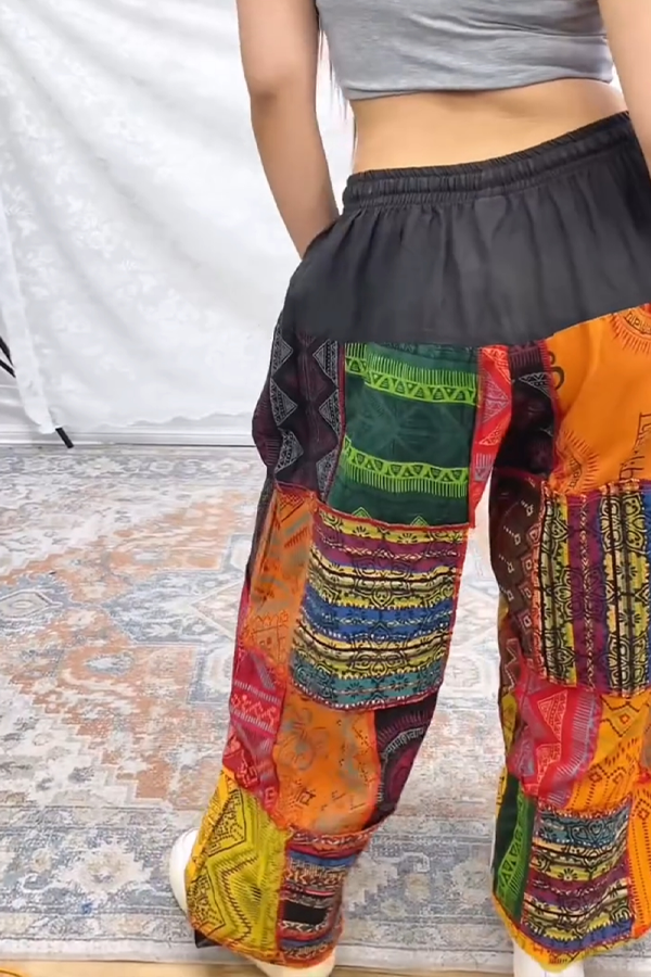 Women's Multicolor Printed Trousers