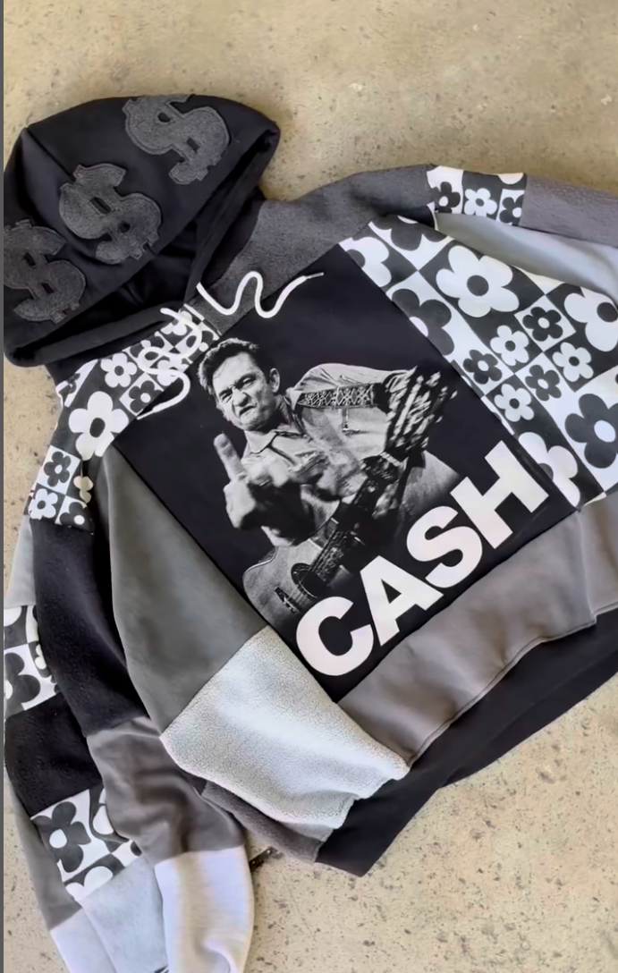 Johnny Cash Colorblock Hoodie