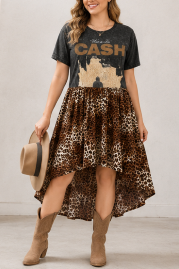 Johnny Cash Dress Upcycled