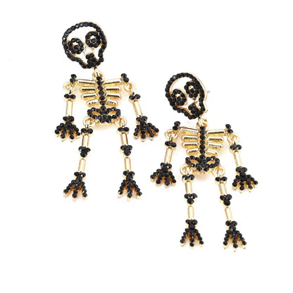 Emily Embellished Skeleton Dangle Earrings
