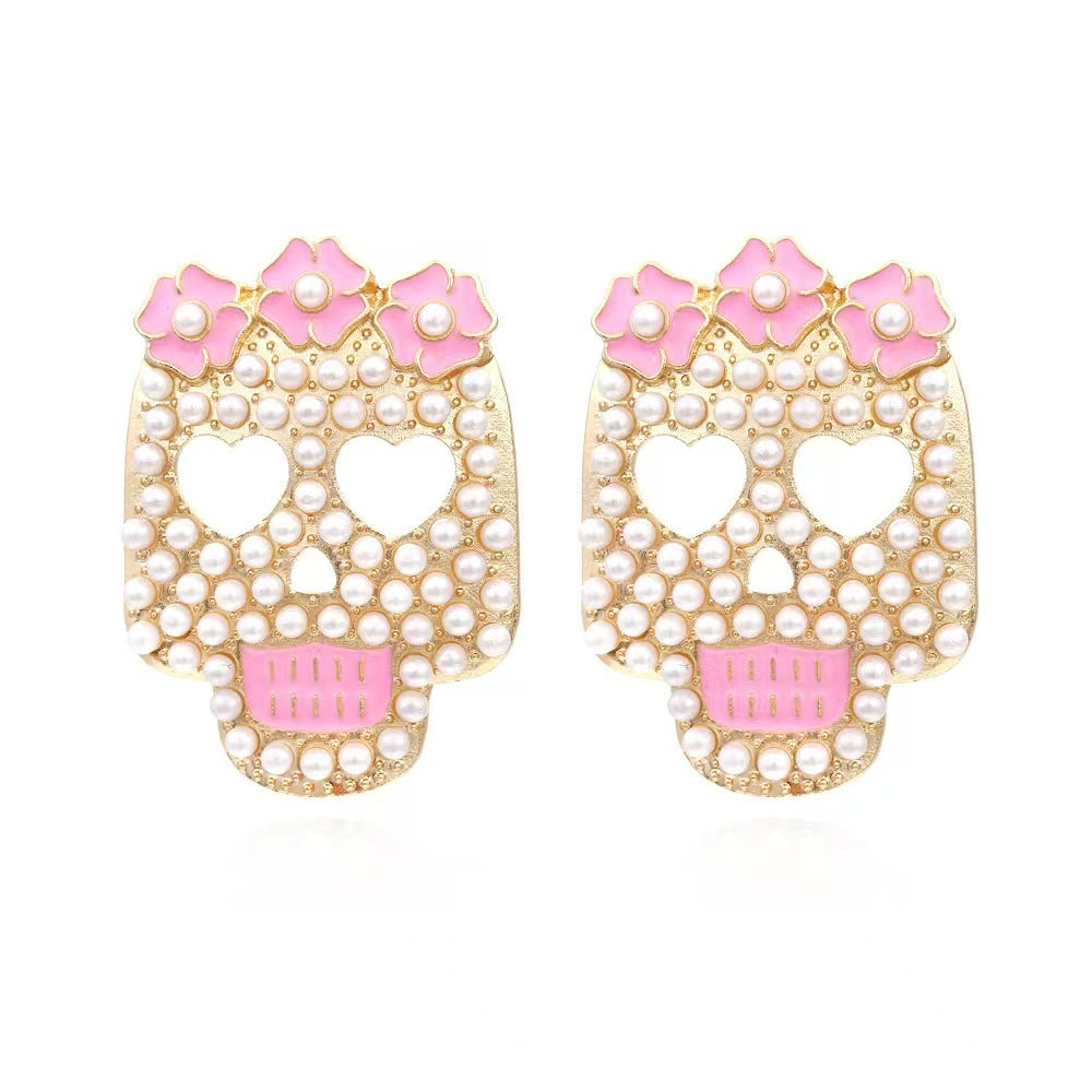 Emily Embellished Skeleton Dangle Earrings