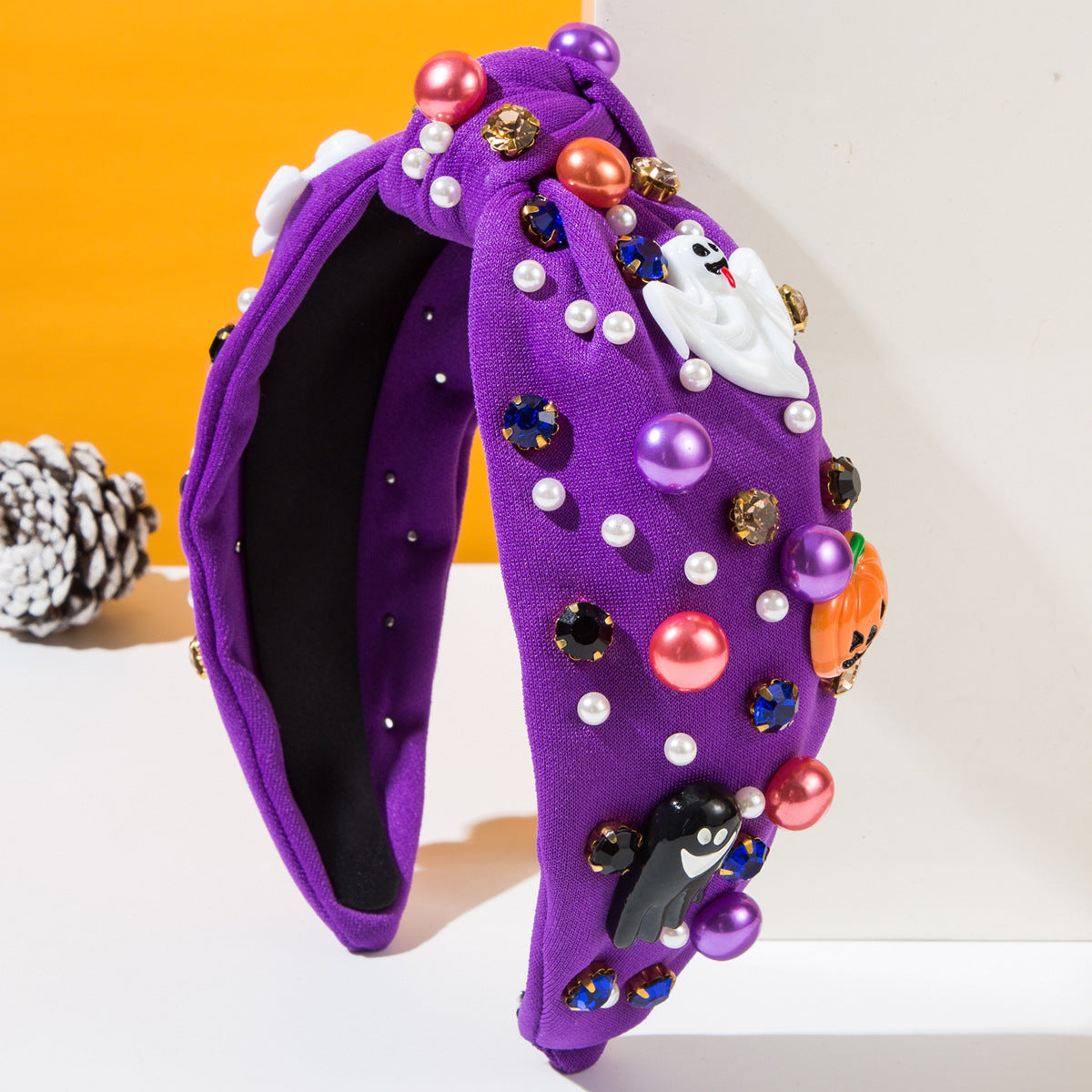 Purple Halloween Charm Headband