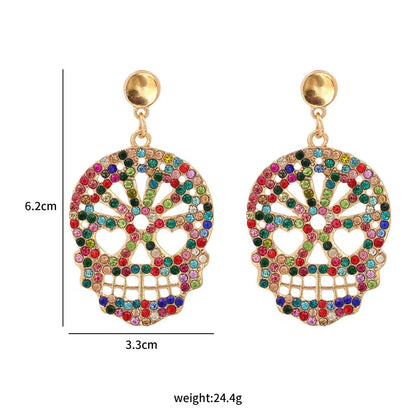 Emily Embellished Skeleton Dangle Earrings