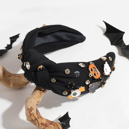 Halloween Cat & Pumpkin Charm Headbands