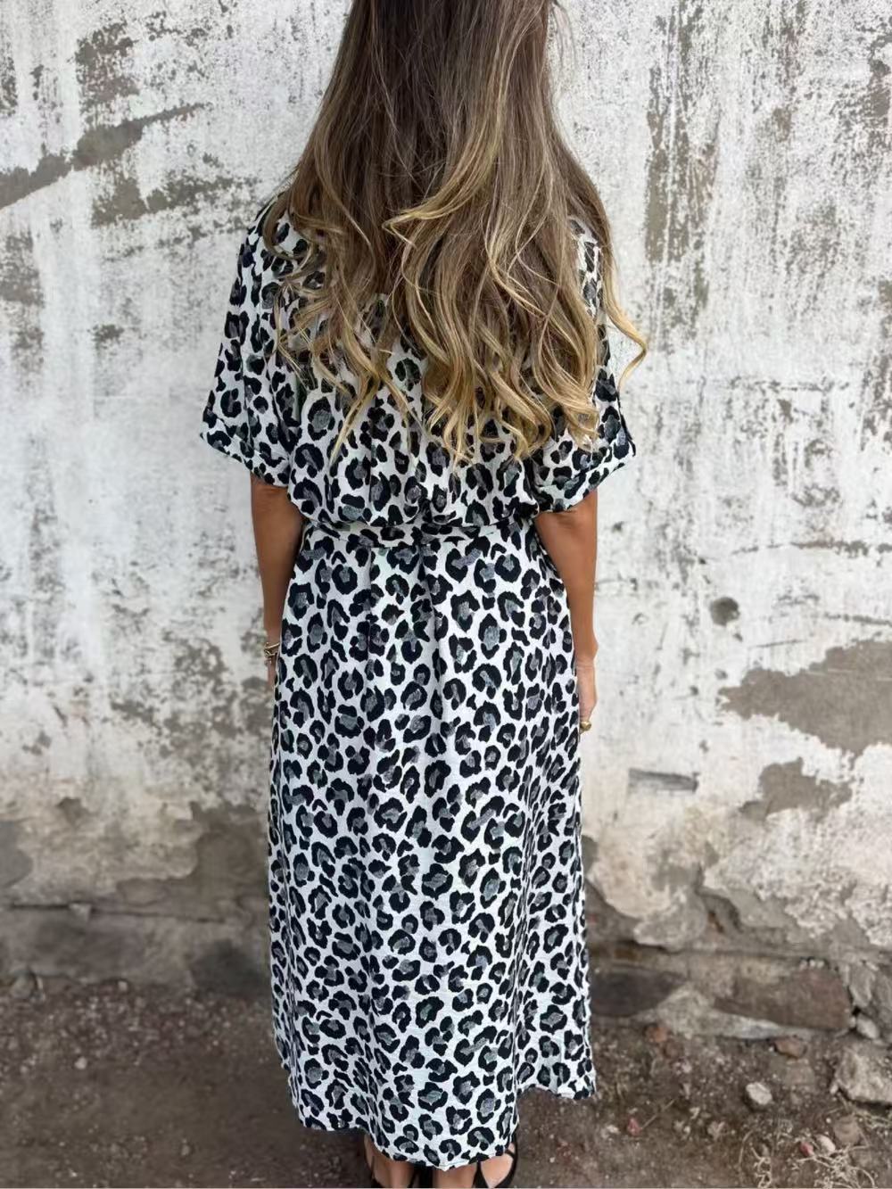 Stylish and Elegant Leopard Print Maxi Dress