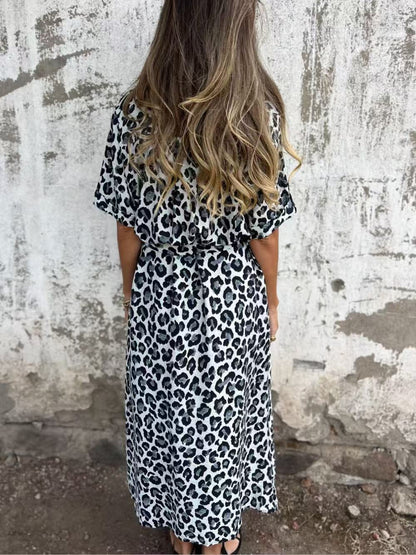 Stylish and Elegant Leopard Print Maxi Dress