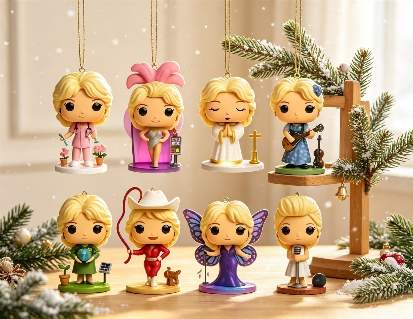 Dolly Parton 24-Day Christmas Countdown Blind Box Advent Calendar – Christmas Tree Ornaments