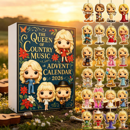 Dolly Parton 24-Day Christmas Countdown Blind Box Advent Calendar – Christmas Tree Ornaments