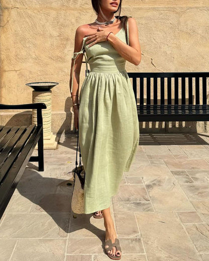 Robe bustier dos nu à col en V chic 