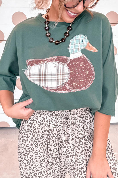 Mallard Duck Patchwork Dolman Top