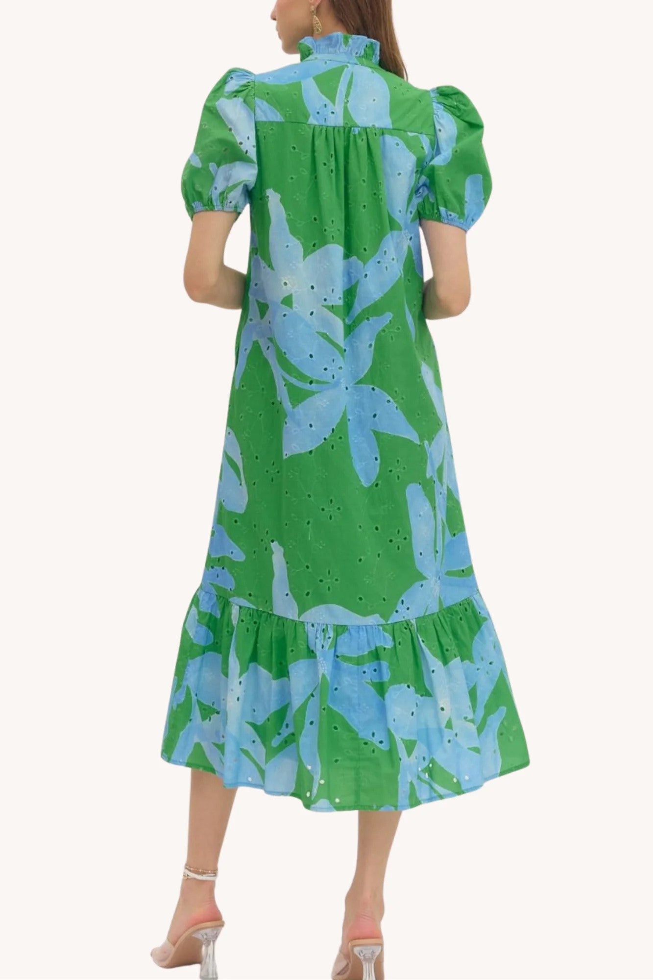 Botanical Cotton Midi Dress