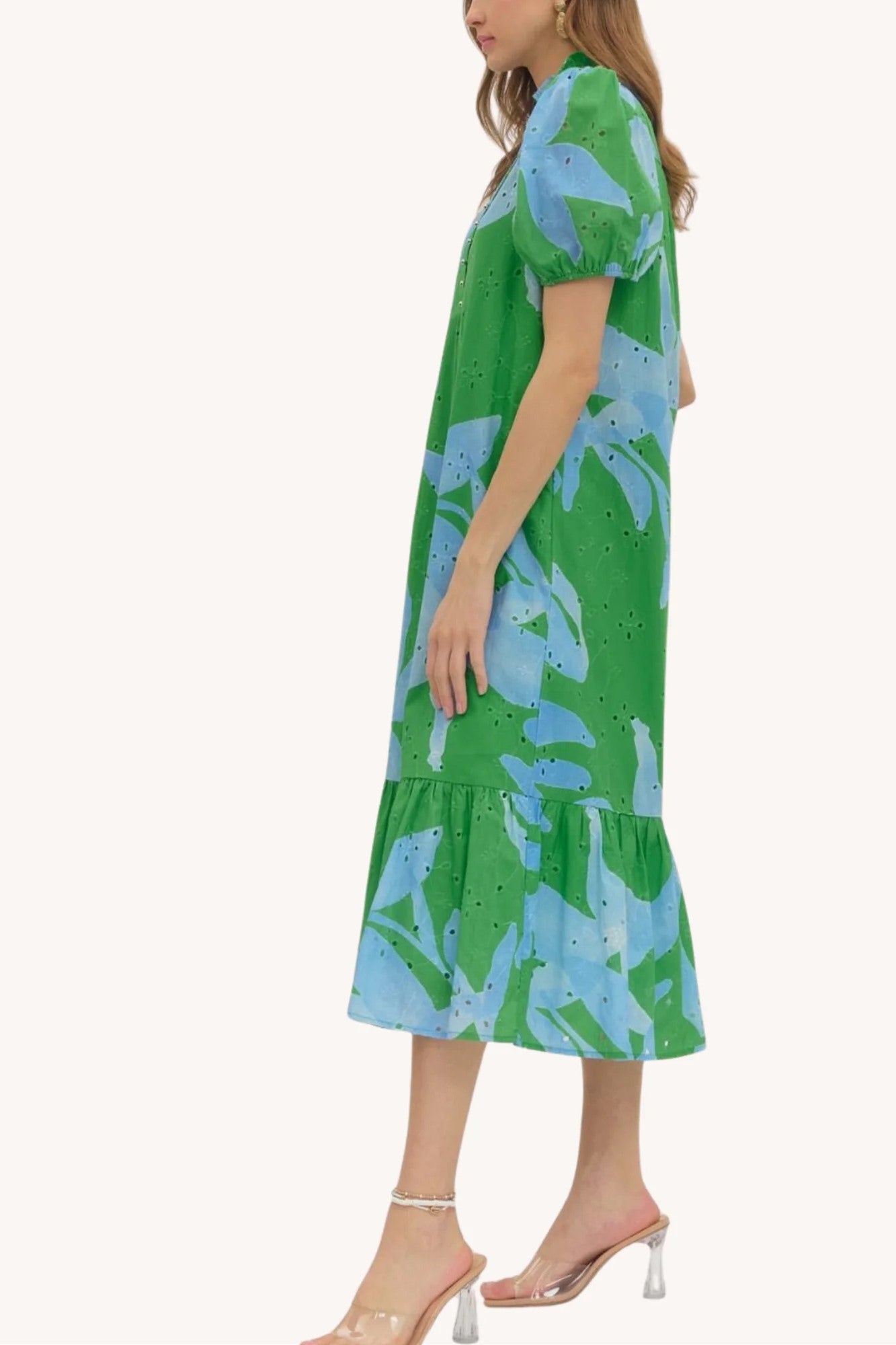 Botanical Cotton Midi Dress