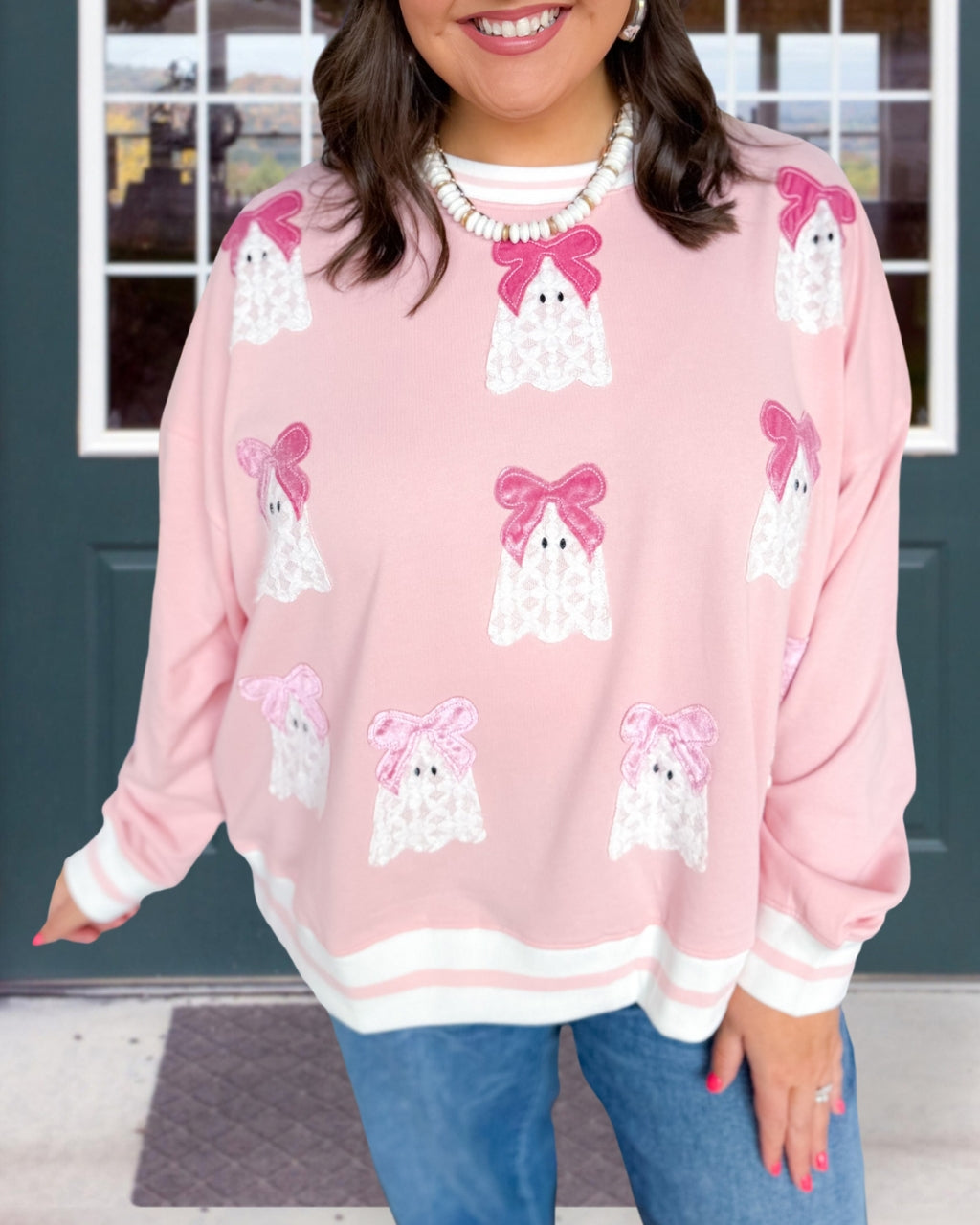 Ghosted & Gorgeous Lace Ghost Patch Sweatshirt