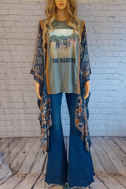 The Beatles Printed Dolman Sleeve T-Shirt Top