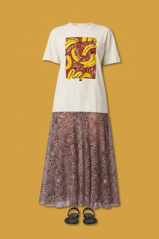 Banana Print Recycled Dress